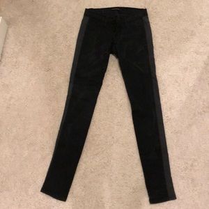 Flying Monkey Black AcId Wash Skinny Jeans w Grey Stripe, Size 24